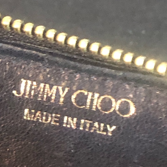 JIMMY CHOO Navy Blue Lambskin and Gold Stars Continental Zip Wallet - Picture 8 of 13